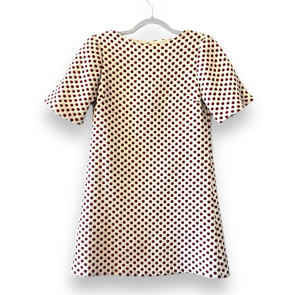 Alice + Olivia Mandy Red and Cream Polka Dot Shift Dress